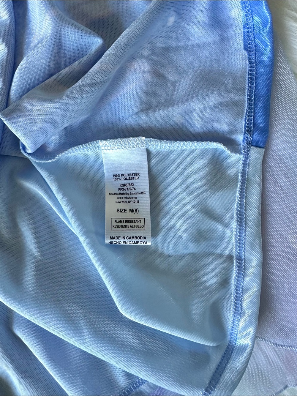 NWOT Disney Purple and Blue Elsa Nightgown with Sheer Overlay Size 8 (M) - Picture 7 of 9